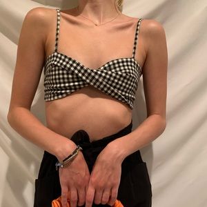 Gingham crop top